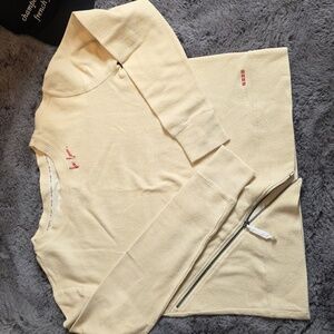 Oversized Peace love world  Cream Thumbs sweater size xxs NWOT